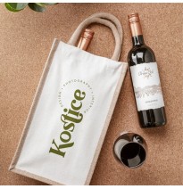 Weinbeutel bedrucken? Canvas-Weintaschen mit Logo-Druck | Geschenktüten aus Baumwolle